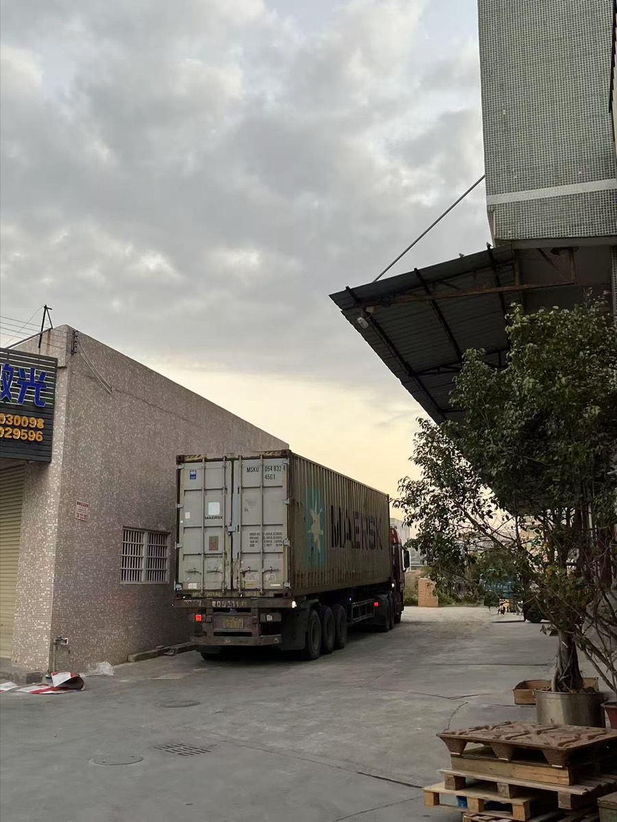 Container loading near factory